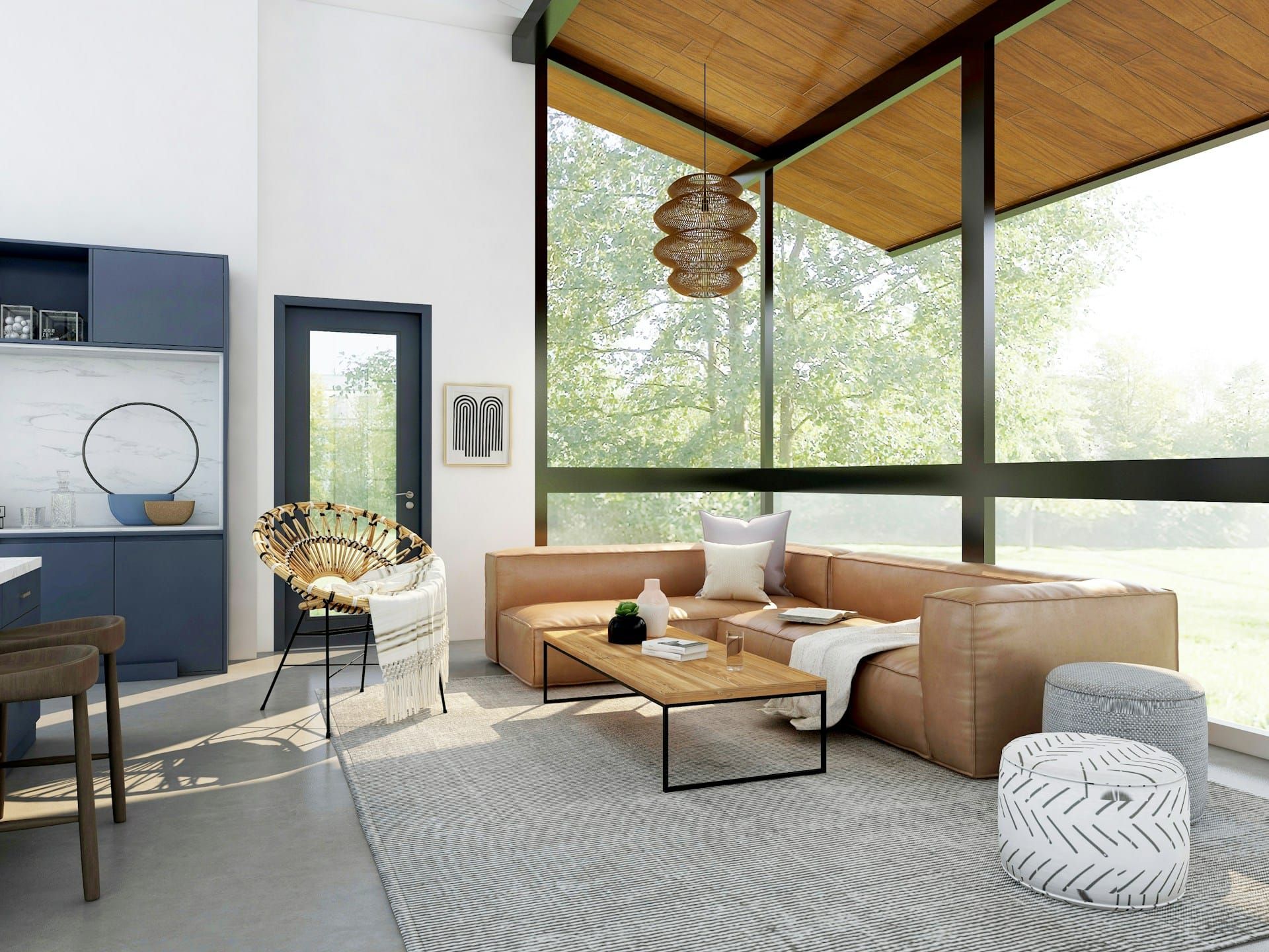 Interior de una vivienda de obra nueva con acabados contemporáneos